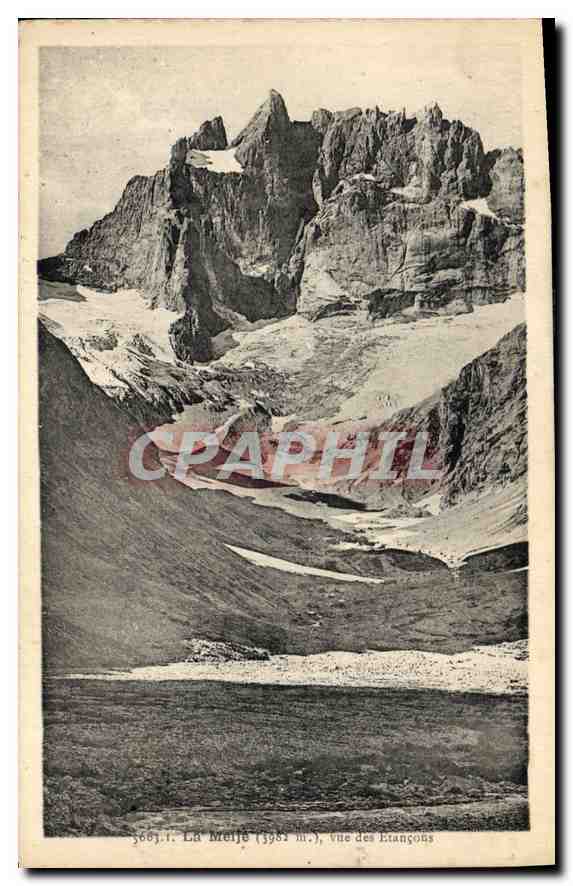La Moltè (3982 m), vue des Itangons — Grenoble, éditeur A. Hourtier, 5, Rue Génissieu