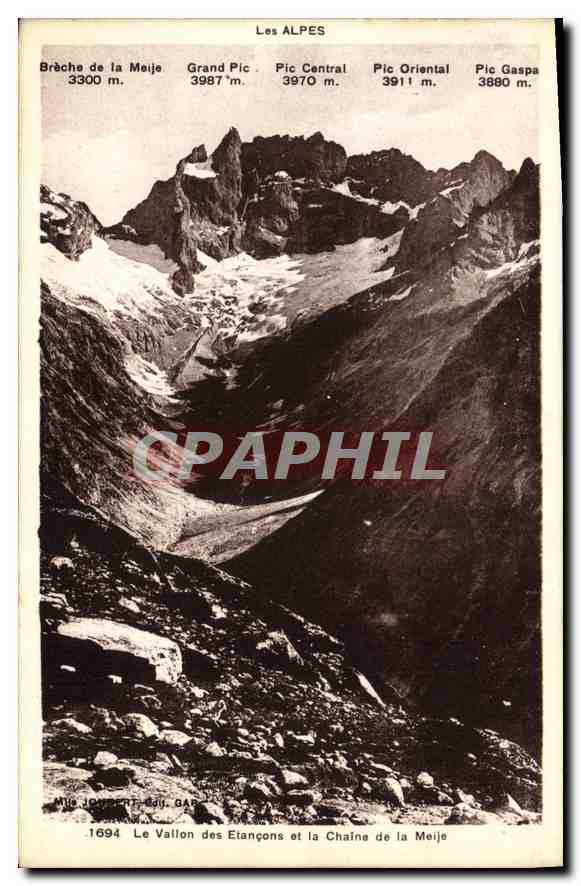 CPA Les Alpes Le Vallon des Etancons et la Chaine de la Meije 