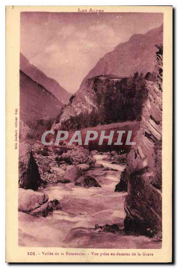 CPA Les Alpes Vallee de la Romanche vue prise en dessons de la Grave 