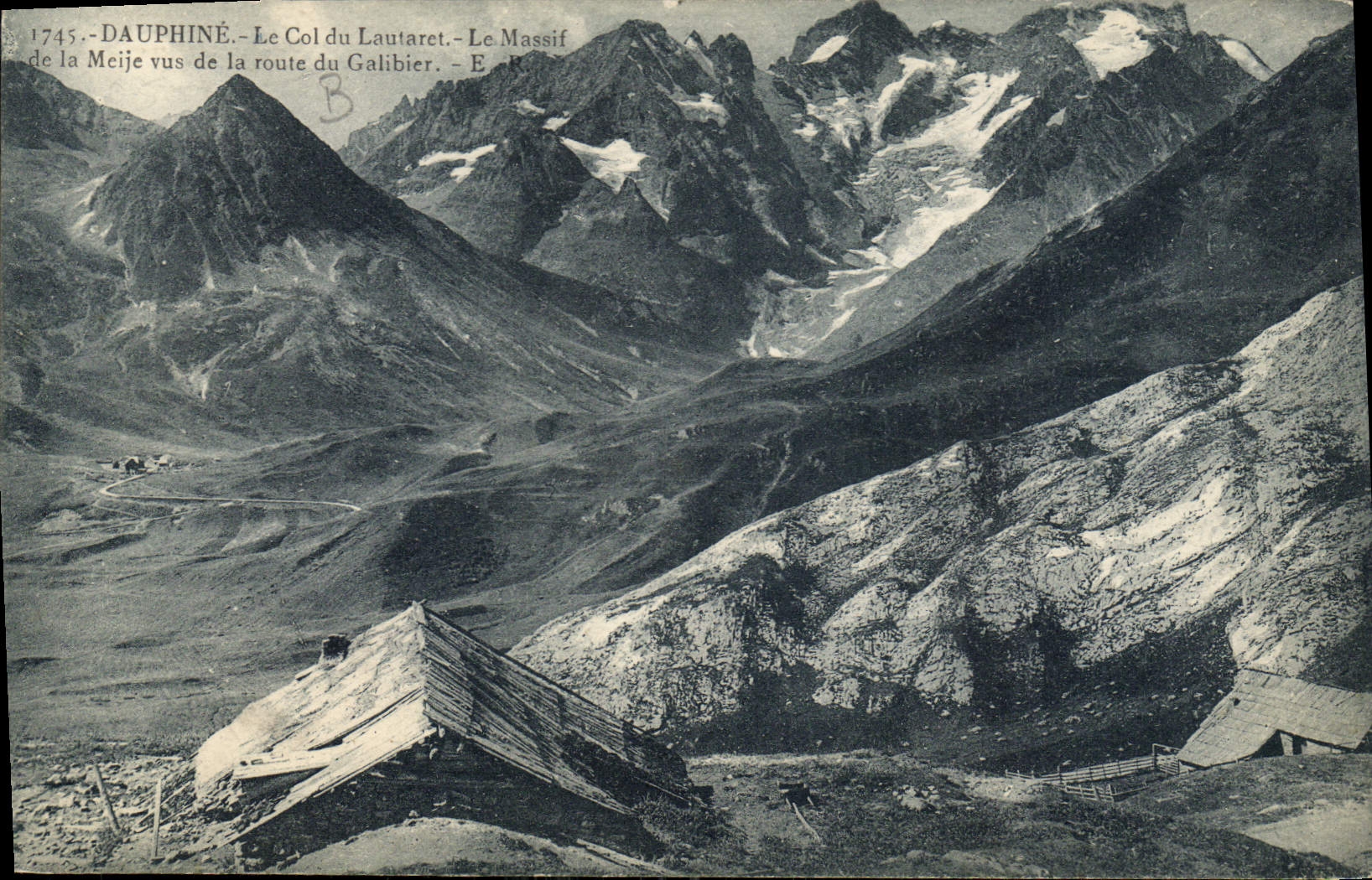 CPA Dauphine le col du Lautaret le Massif de la Meije vus de la route du Galibier 