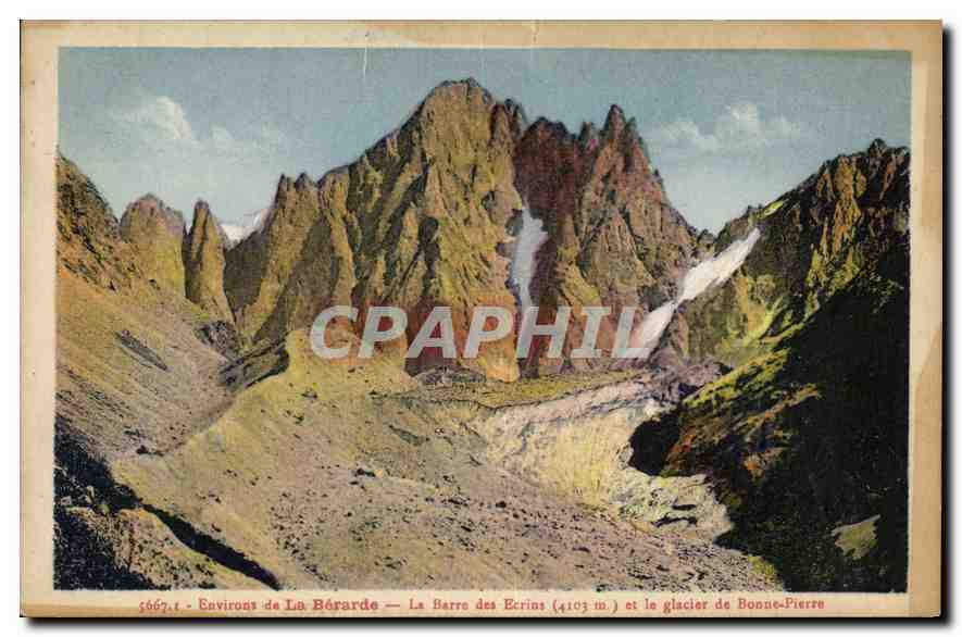 CPA Environs de la Bararge la Barre des Ecrins et le glacier de Bonne Pierre 