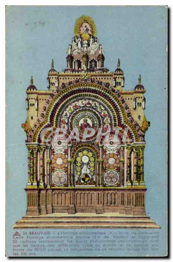 CPA Beauvais l'Horloge astronomique 