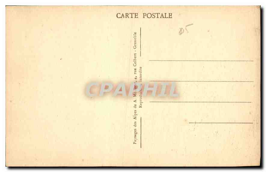 CPA Haute Vallee de la Romanche la Grace en face de la Meije  — Verso