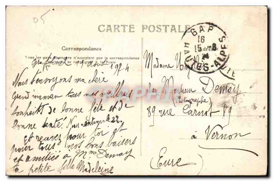 Les Alpes Pittobesques — Briançonnais au Col des Ayes — C. A. Nortier, Sallanches — Rückseite