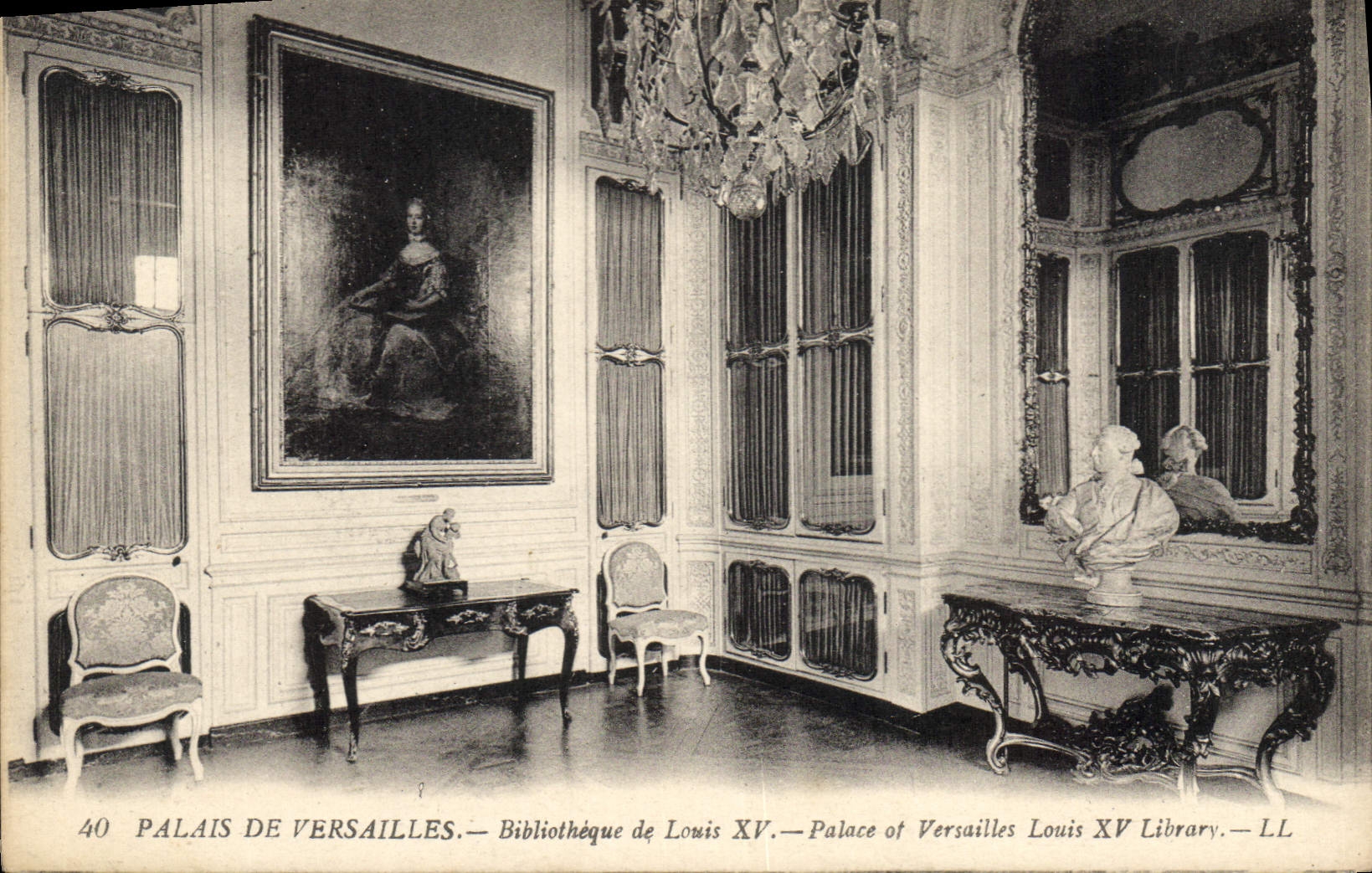 CPA Palais de Versailles Bibliotheque de Louis XV 