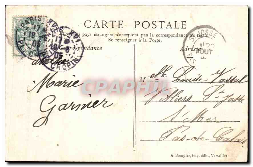 CPA Le Pavillon Francais Parc du Petit Trianon de Versailles  — Verso