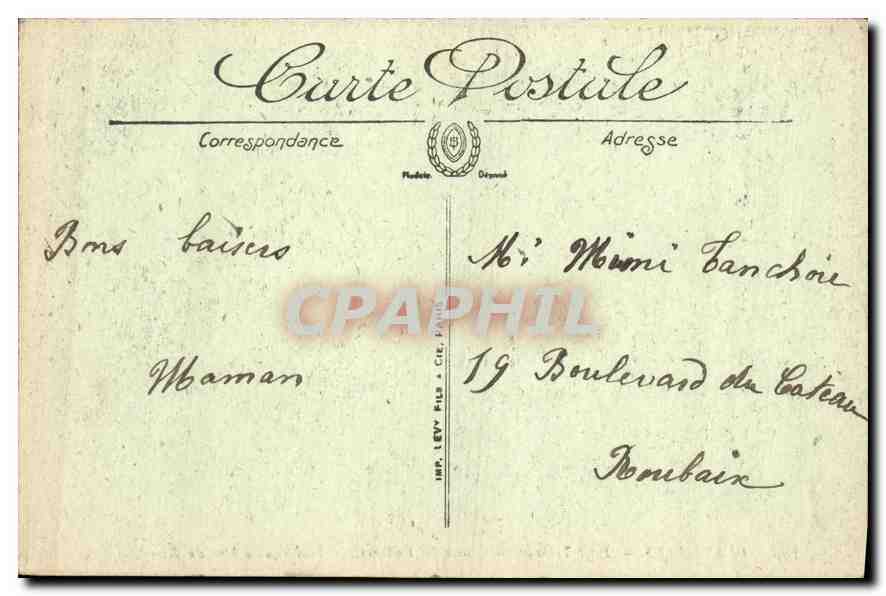 CPA Versailles Petit Trianon Musee des Voitures Traineau de Mme du Barry  — Rückseite