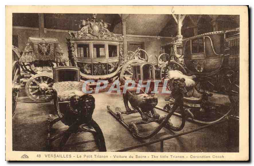 CPA Versailles Les Petit Trianon Voiture du Sacre 