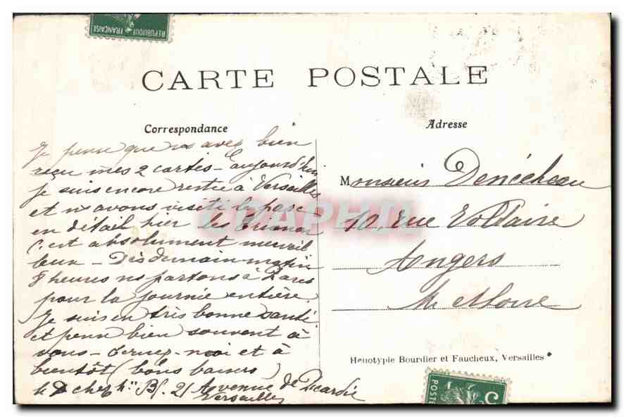 CPA Versailles Musee des Voitures  — Verso