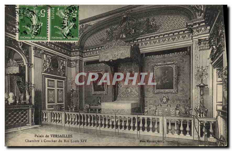 CPA Palais de Versailles Chambre a Coucher du Roi Louis XIV 