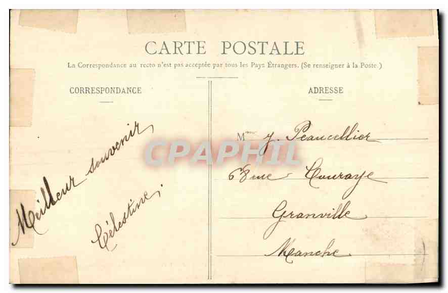 CPA Versailles Le Chateau Ier etage galerie des Batailles  — Verso