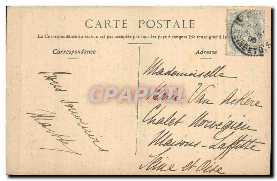 CPA Versailles Galerie des Batailles  — Verso