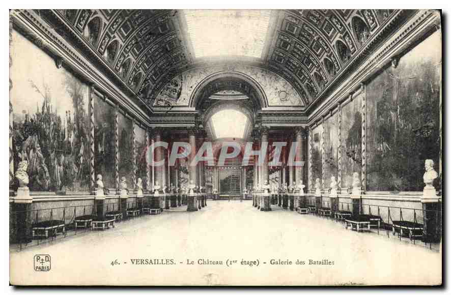 CPA Versailles Le Chateau Ier etage Galerie des Batailles 