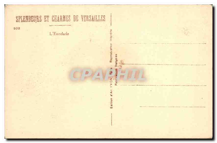 CPA Splendeurs et charmes de Versailles l'Encelade  — Verso