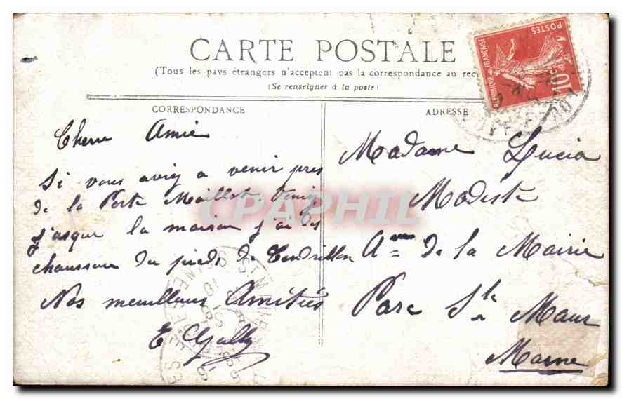 CPA Versailles Bassin d'Apollon  — Verso