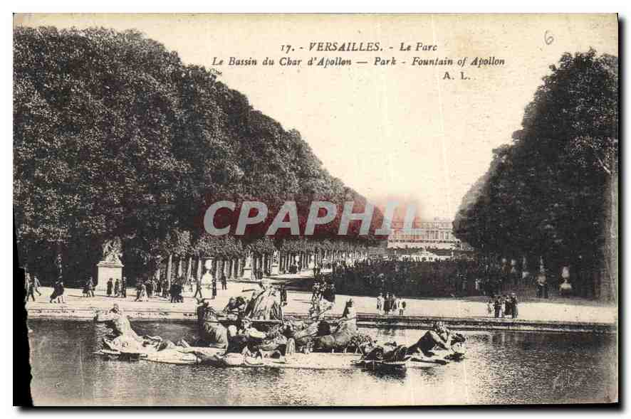 CPA Versailles Le Parc le Bassin du Char d'Apollon 