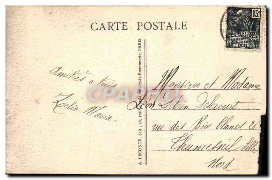 CPA Versailles Le Parc le Bassin du Char d'Apollon  — Verso