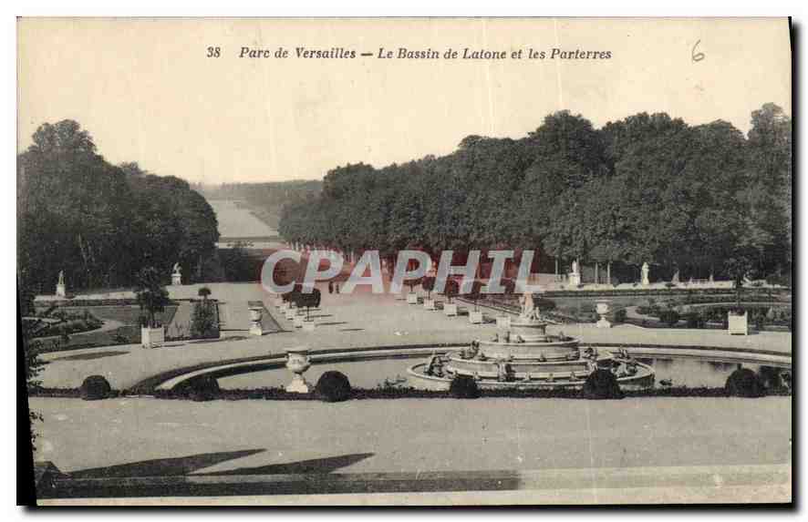 CPA Parc de Versailles Le Bassin de Latone et les Parterres 