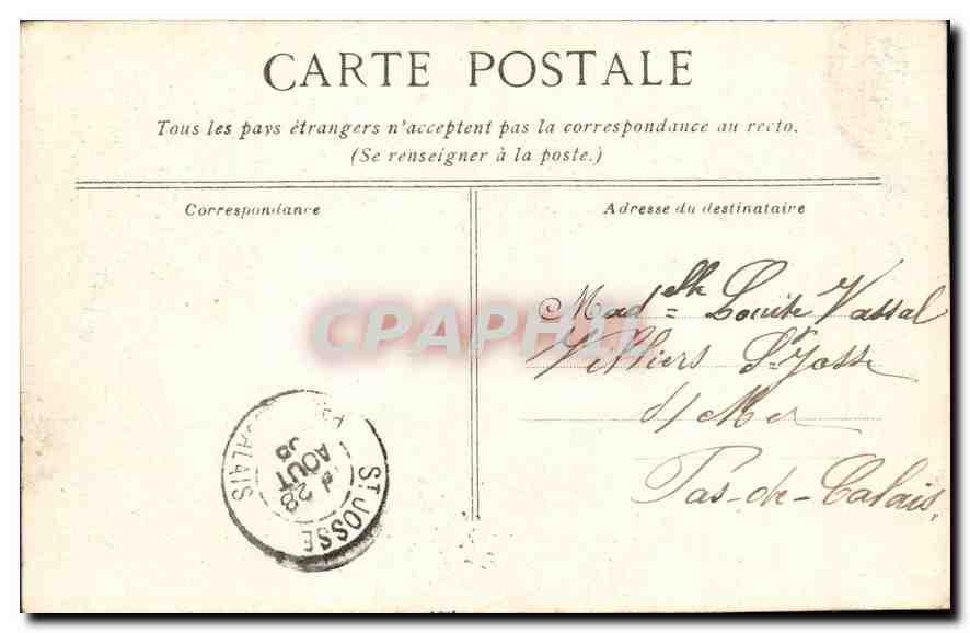 CPA Parc de Versailles Bassin de Latone  — Verso