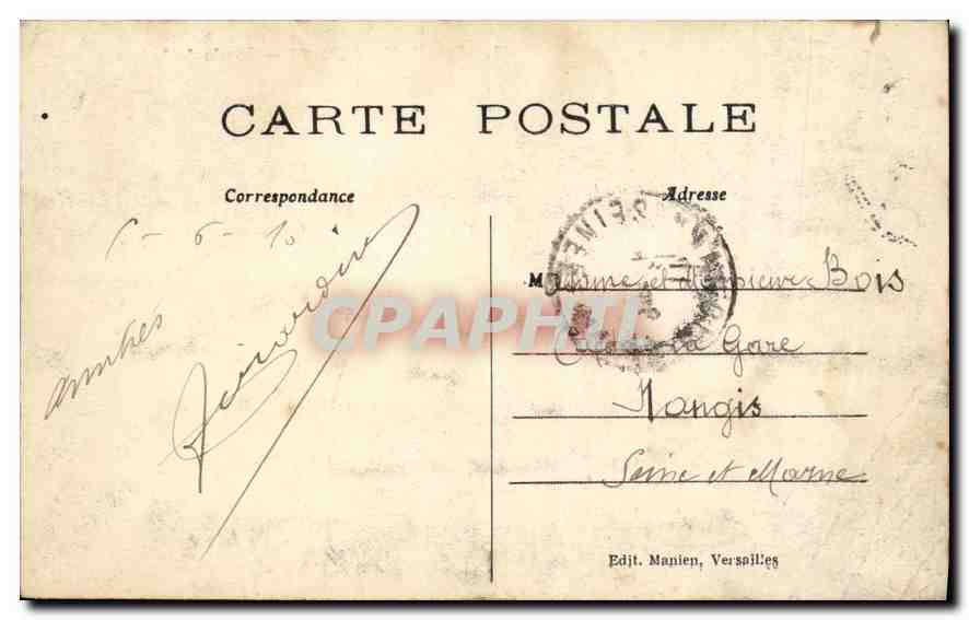 CPA Parc de Versailles Bassin de Latone  — Verso