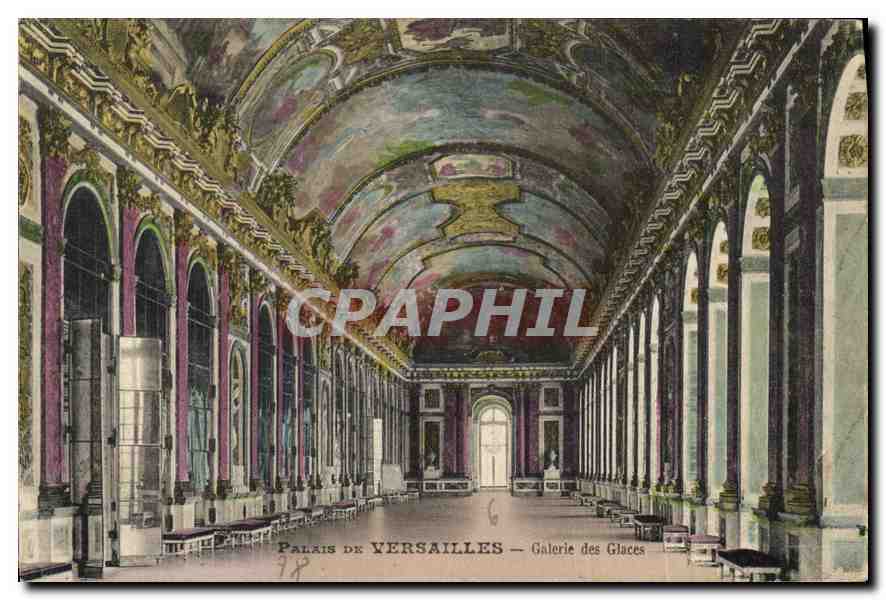 CPA Palais de Versailles Galerie des Glaces 