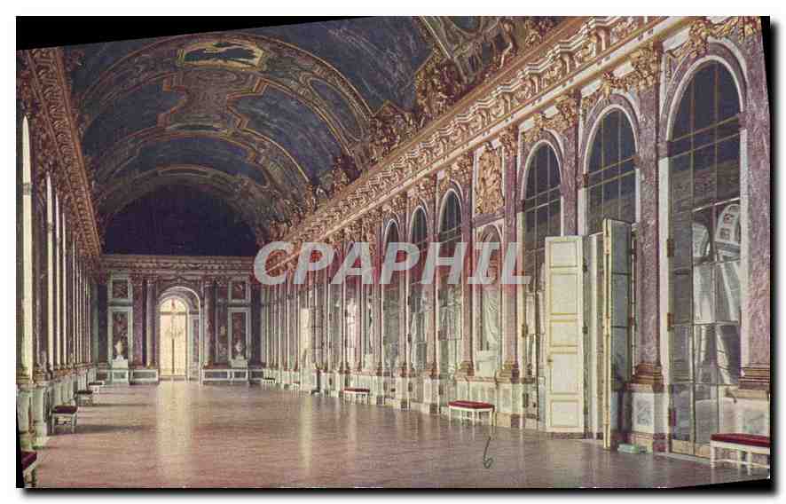 CPA Chateau de Versailles Galerie des Glaces 