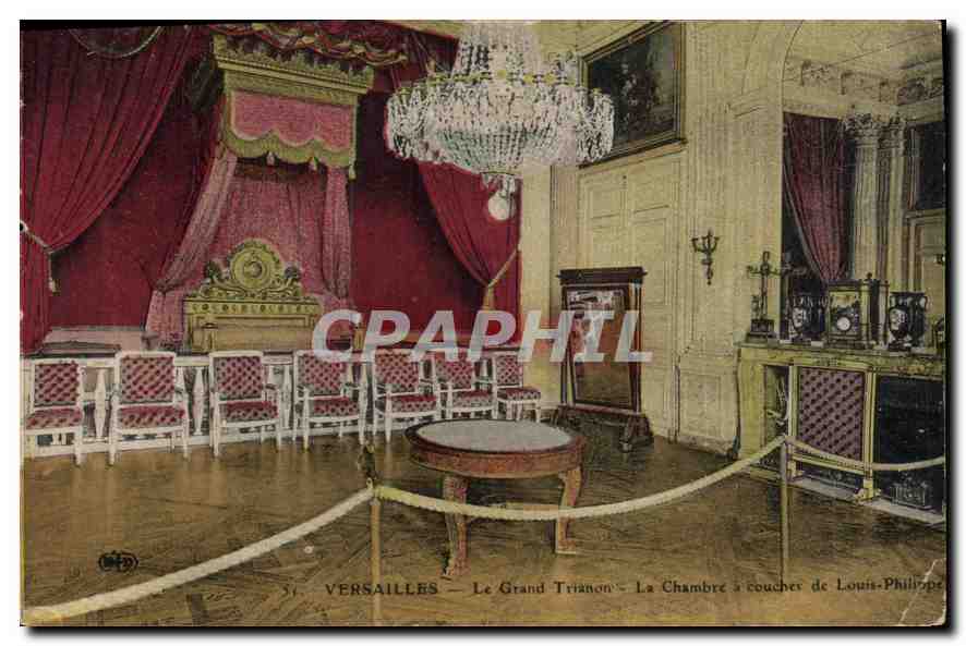 CPA Versailles Le Grand Trianon La Chambre a coucher de Louis Philippe 