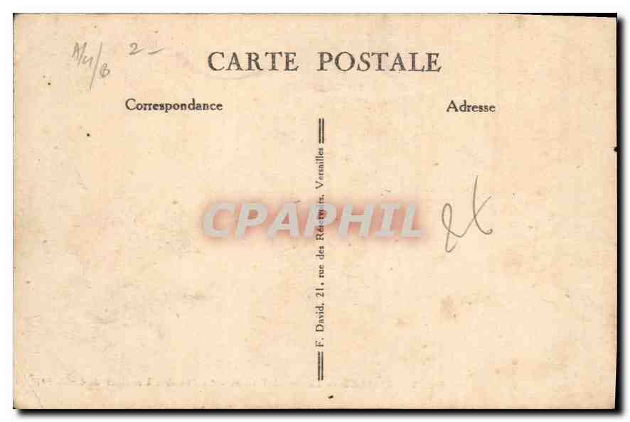CPA Versailles Le Grand Trianon La Chambre a coucher de Louis Philippe  — Verso