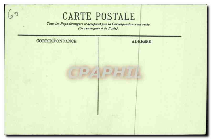 CPA Chantilly Statue du Connetable Anne de Montmorency  — Verso