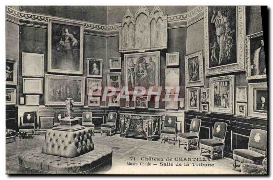 CPA Chateau de Chantilly Musee Conde Salle de la Tribune 