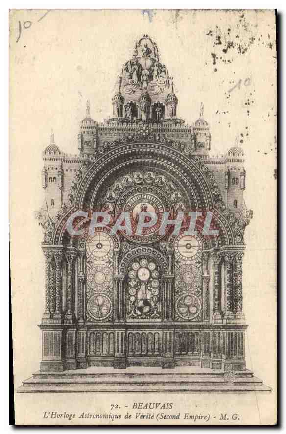 CPA Beauvais L'Horloge Astronomique de Verite Second Empire 