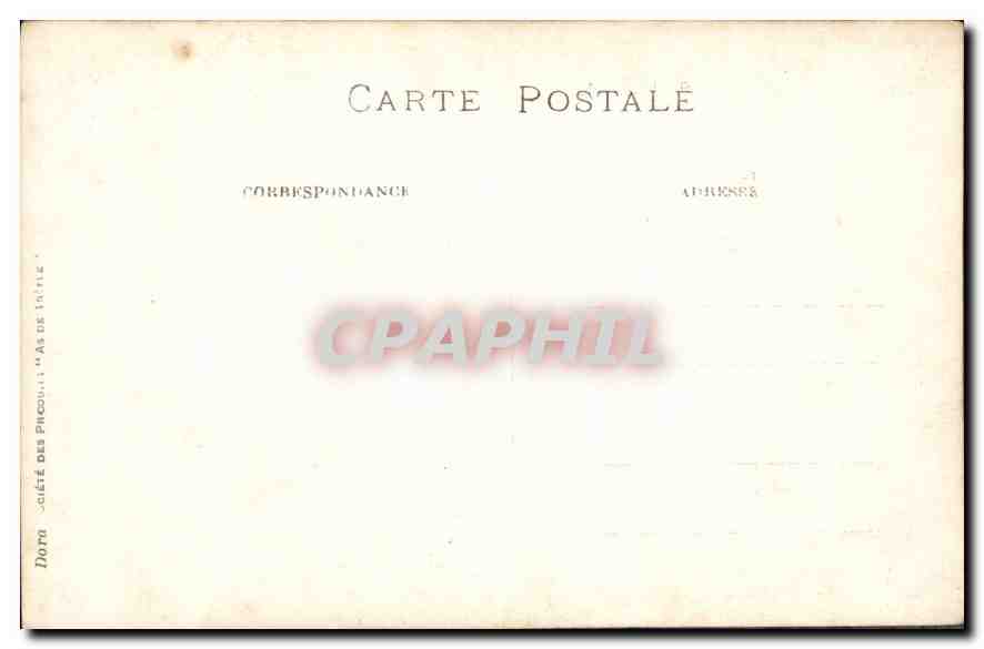 CARTE PHOTO Femme Personnages — Verso