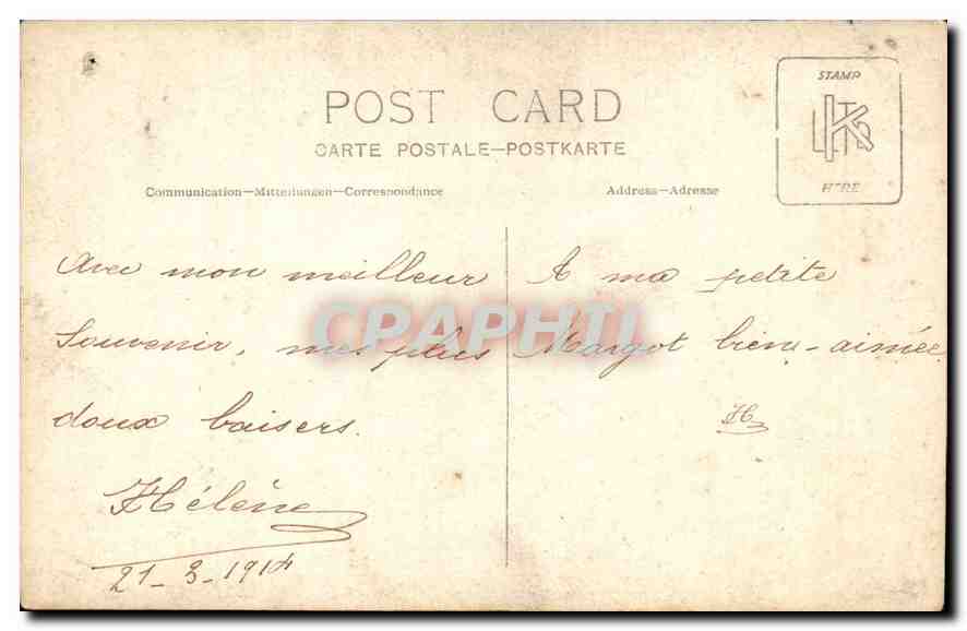 CARTE PHOTO Femme — Rückseite