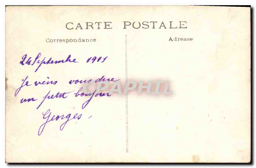 CARTE PHOTO Enfant Cheval — Verso