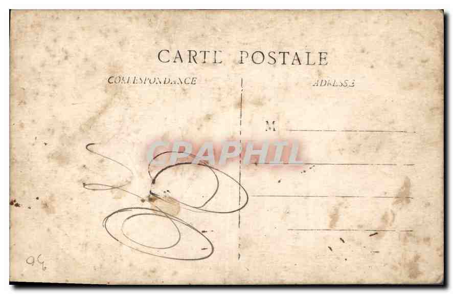 CARTE PHOTO Personnages Ouvriers — Verso