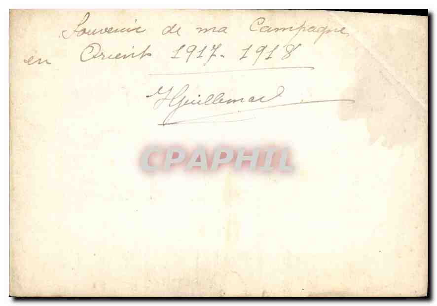 Photo Campagne en Orient 1917 1918 Militaria Vodena Une mosquee — Verso