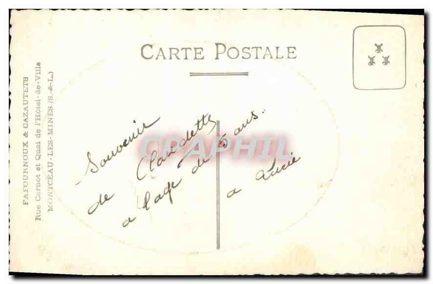 CARTE PHOTO Enfant Bebe — Verso