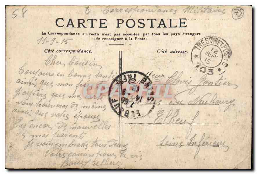 CPA Paris le Grand Palais Champs Elysees  — Rückseite