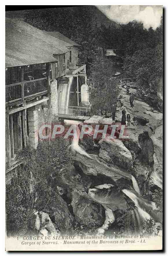 CPA Gorges du Sierroz Monument de la Baronne de Broc 