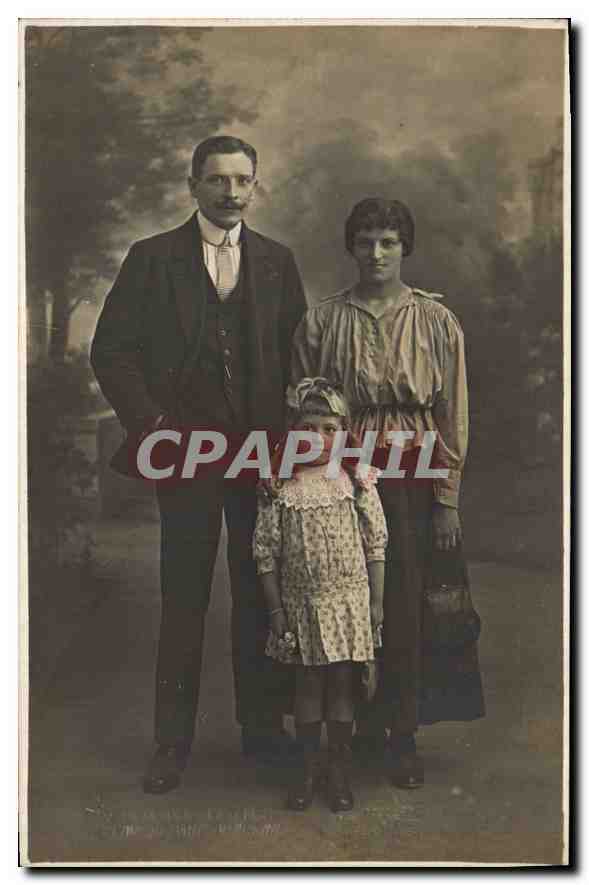 CARTE PHOTO Femme Enfant Vincennes