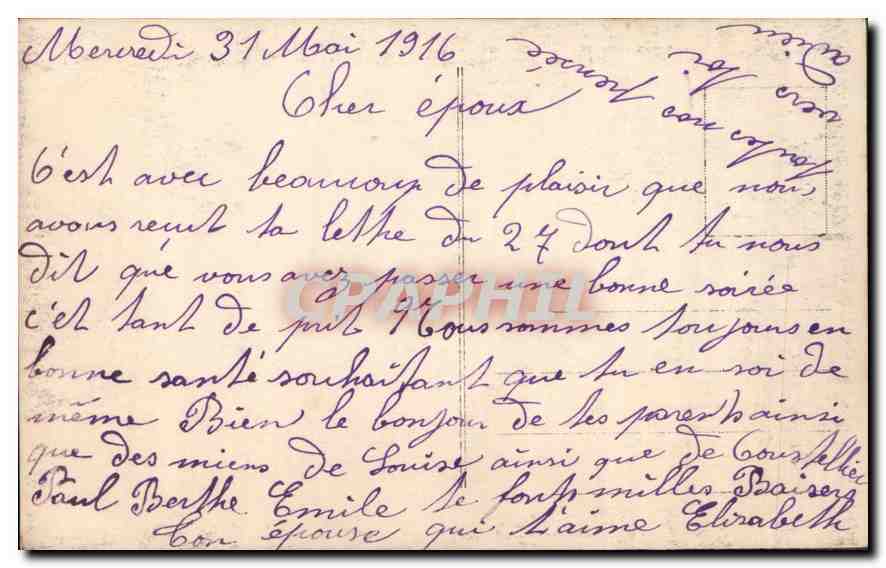 CPA Fantaisie Femme — Rückseite