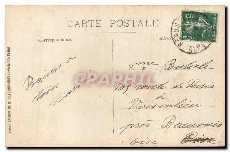 CARTE PHOTO Femme — Rückseite
