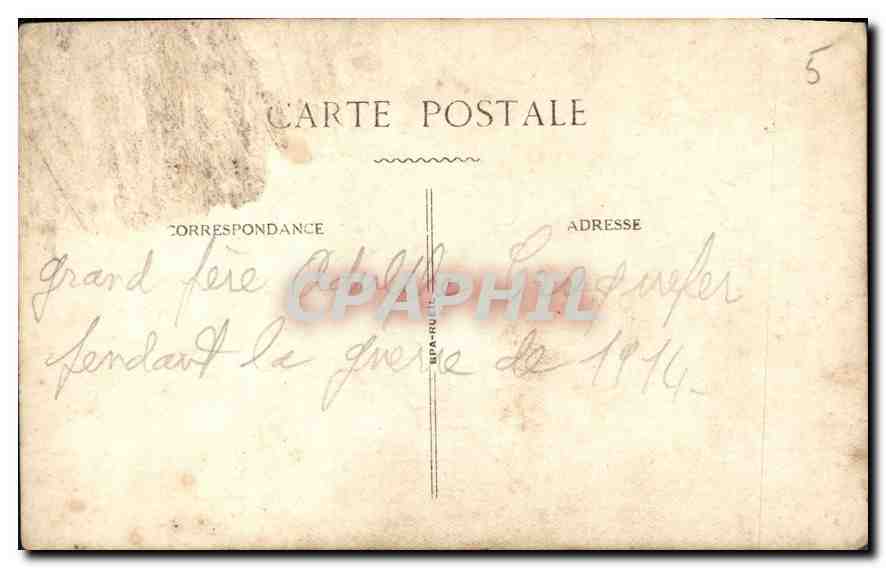 CARTE PHOTO Grand pere Adolphe Croquefer — Rückseite
