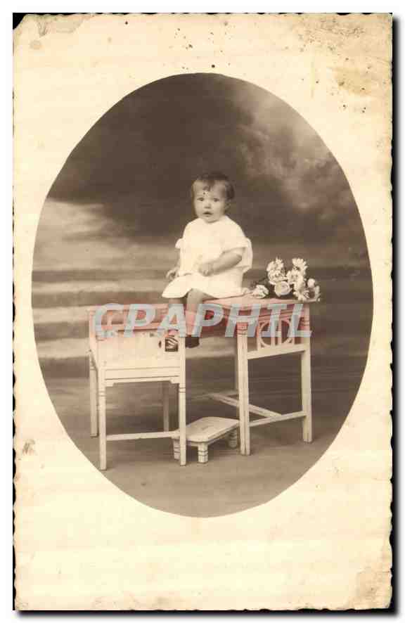 CARTE PHOTO Enfant Bebe
