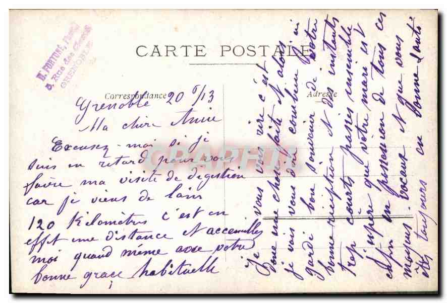 CARTE PHOTO Femme — Rückseite