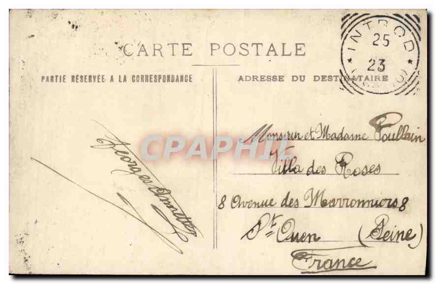 CARTE PHOTO Montagnes Italie — Verso