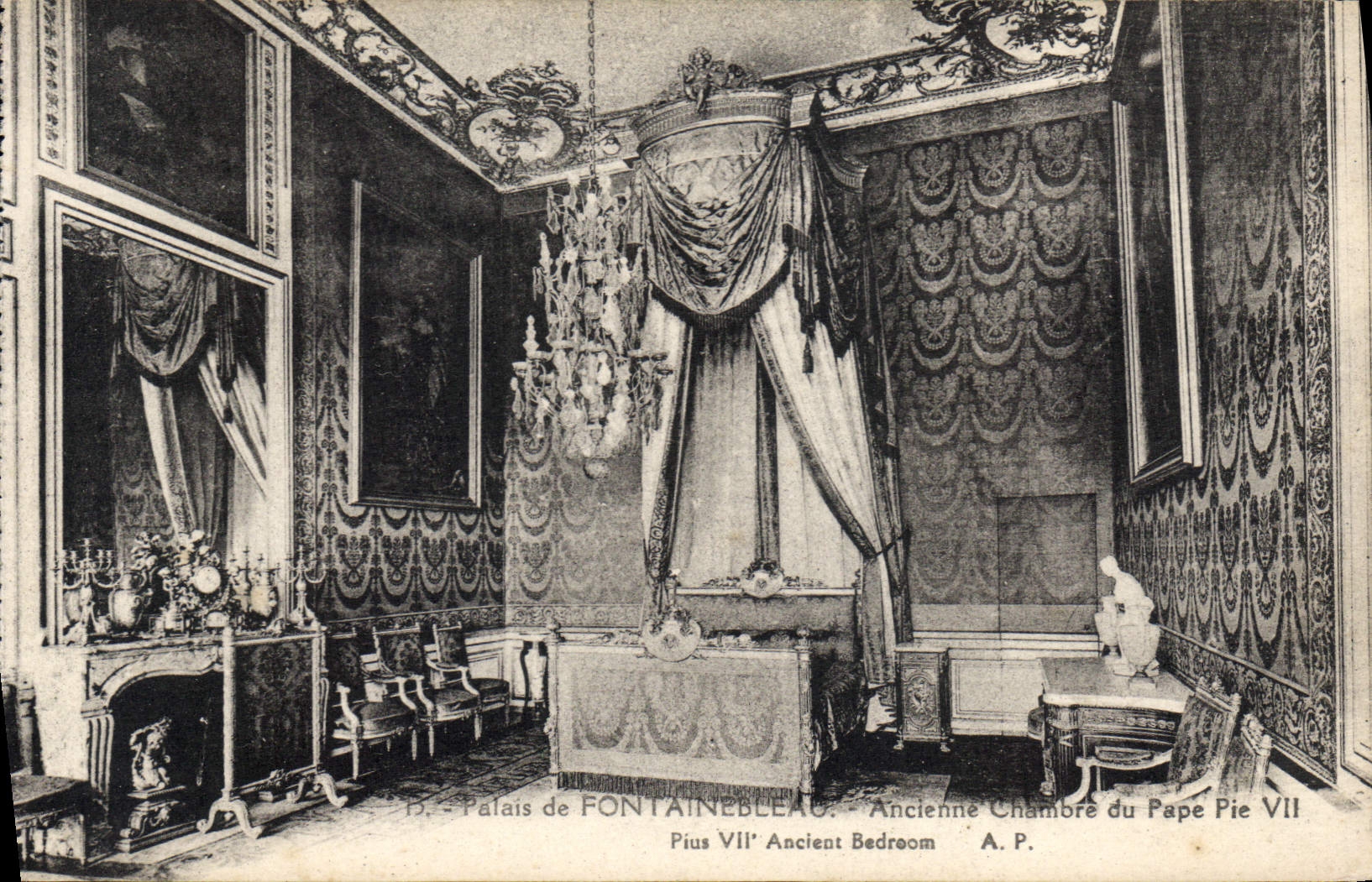 Palazzo di FONTAINEBLEAU — Antica Camera del Papa Pio VII — A.P.
