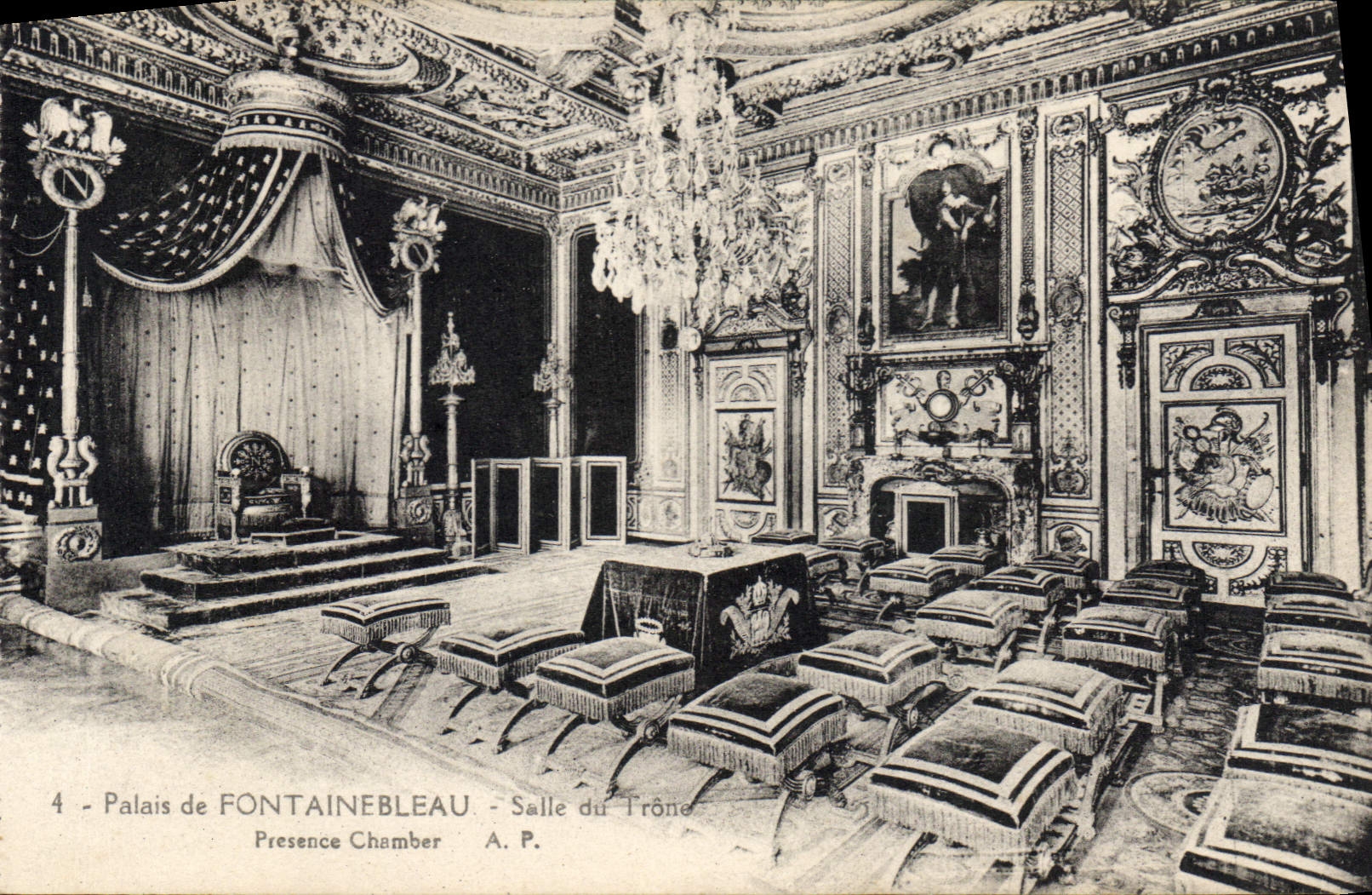 Palace of FONTAINEBLEAU - Throne Room — A.P. — No. 4