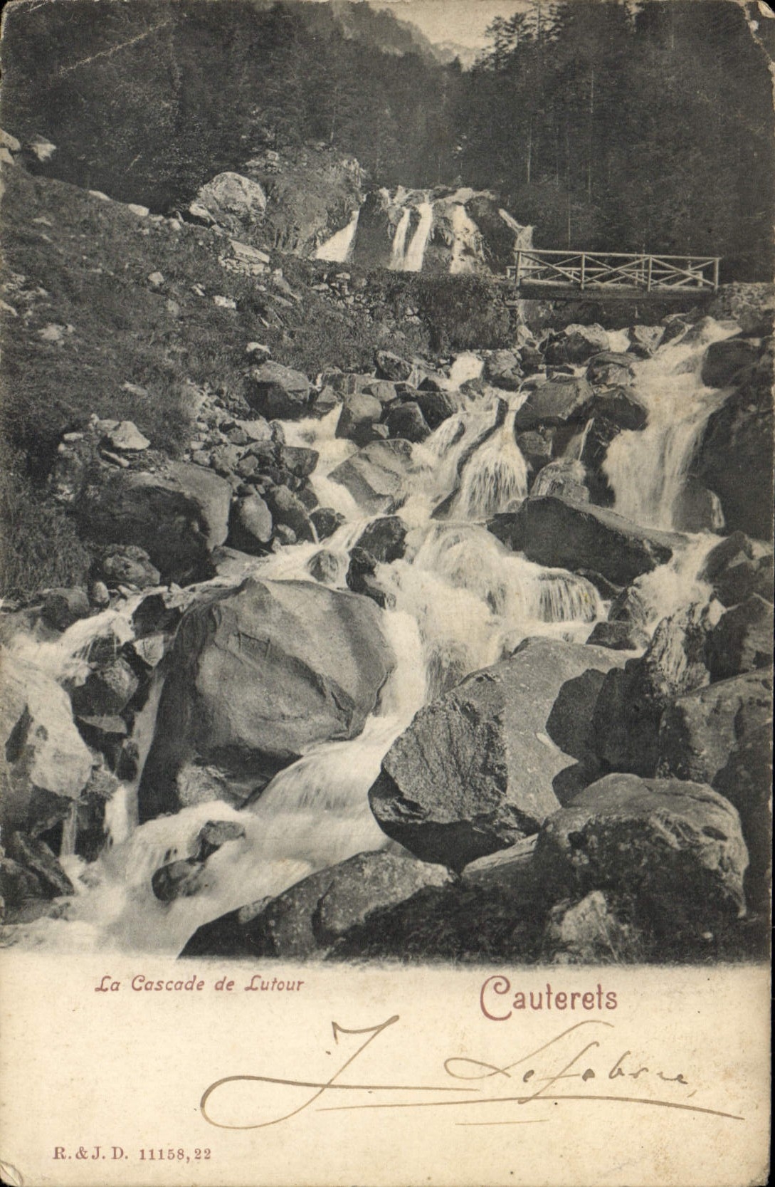 La Cascade de Lutour — Cauterets — R.&J.D. 11158,22