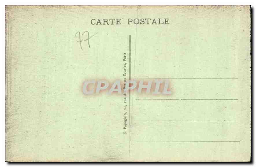 Palais de FONTAINEBLEAU - Salle du Conseil — A.P. — Rückseite